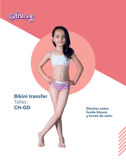 Bóxer y bikini de microfibra estampado unitalla niña