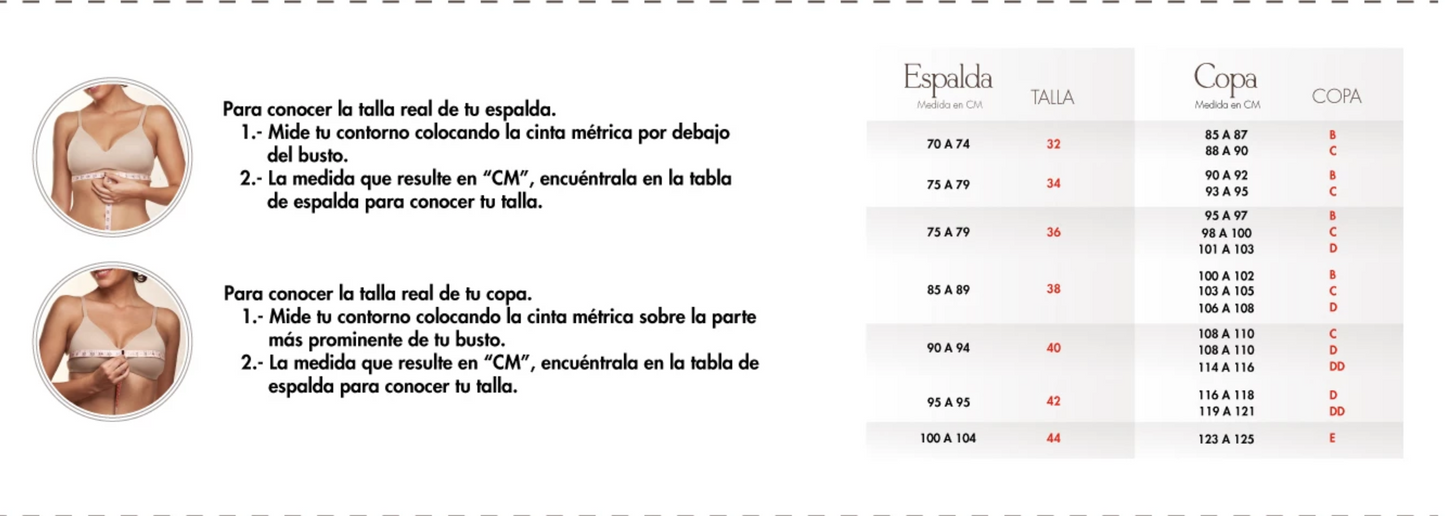 Brassier control invisible cobertura y soporte completo #7867