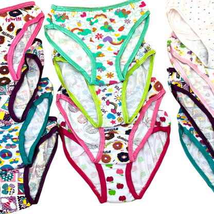 Bikinis estampados de color varias tallas niña 12 piezas