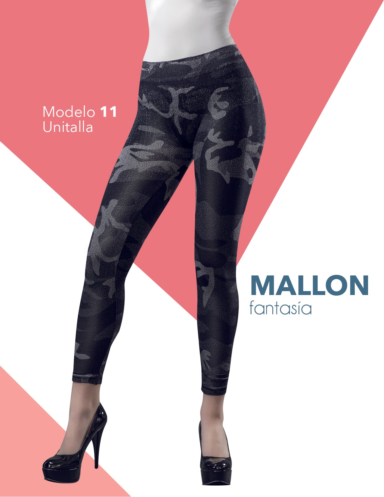 Mallón estampado negro de microfibra varios modelos unitalla dama