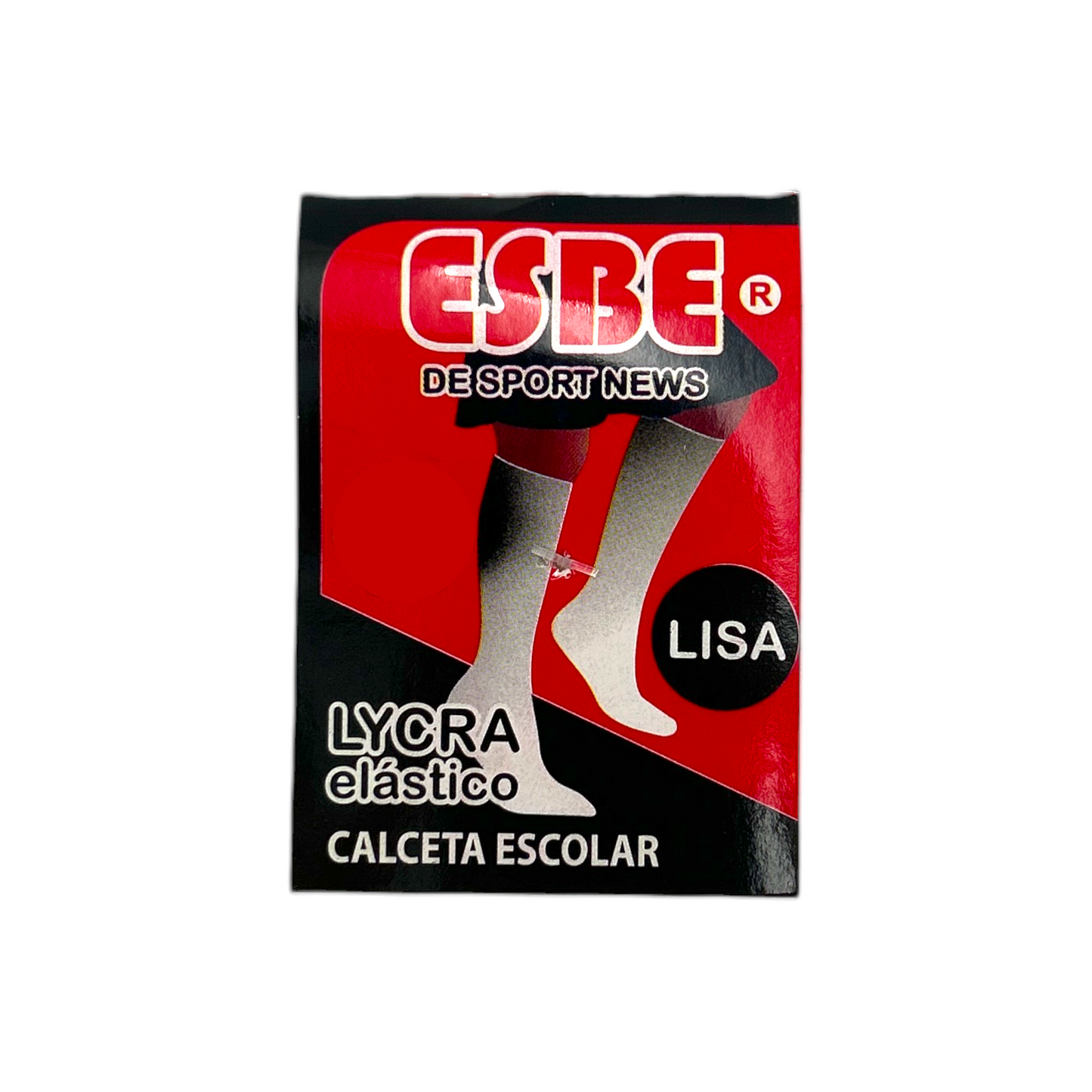 Calceta escolar lisa gruesa esbe 6 piezas