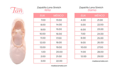 Zapatilla de ballet lona stretch rosa varias tallas