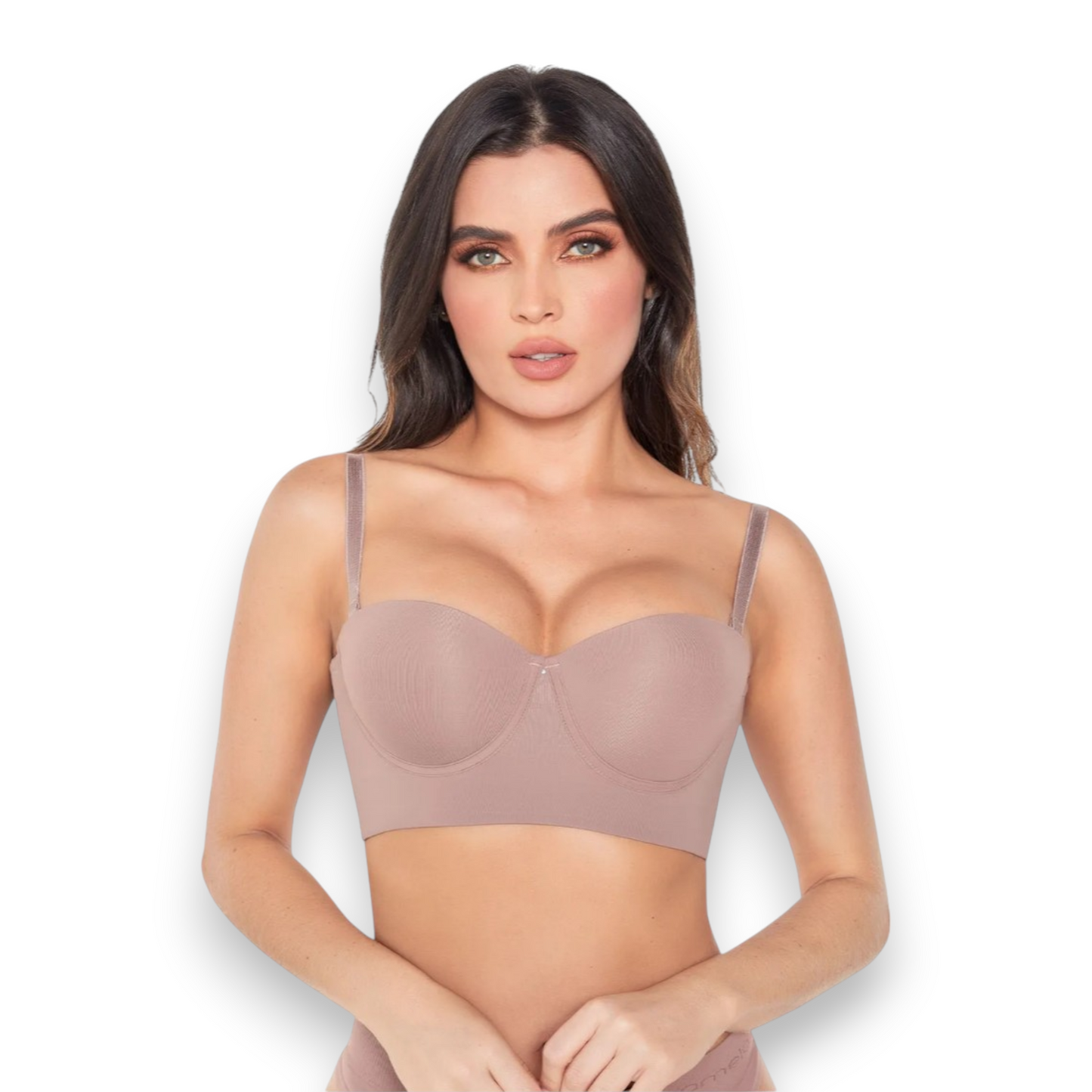 Bra colombiano strapless ancho preformado con varilla Annchery #3335