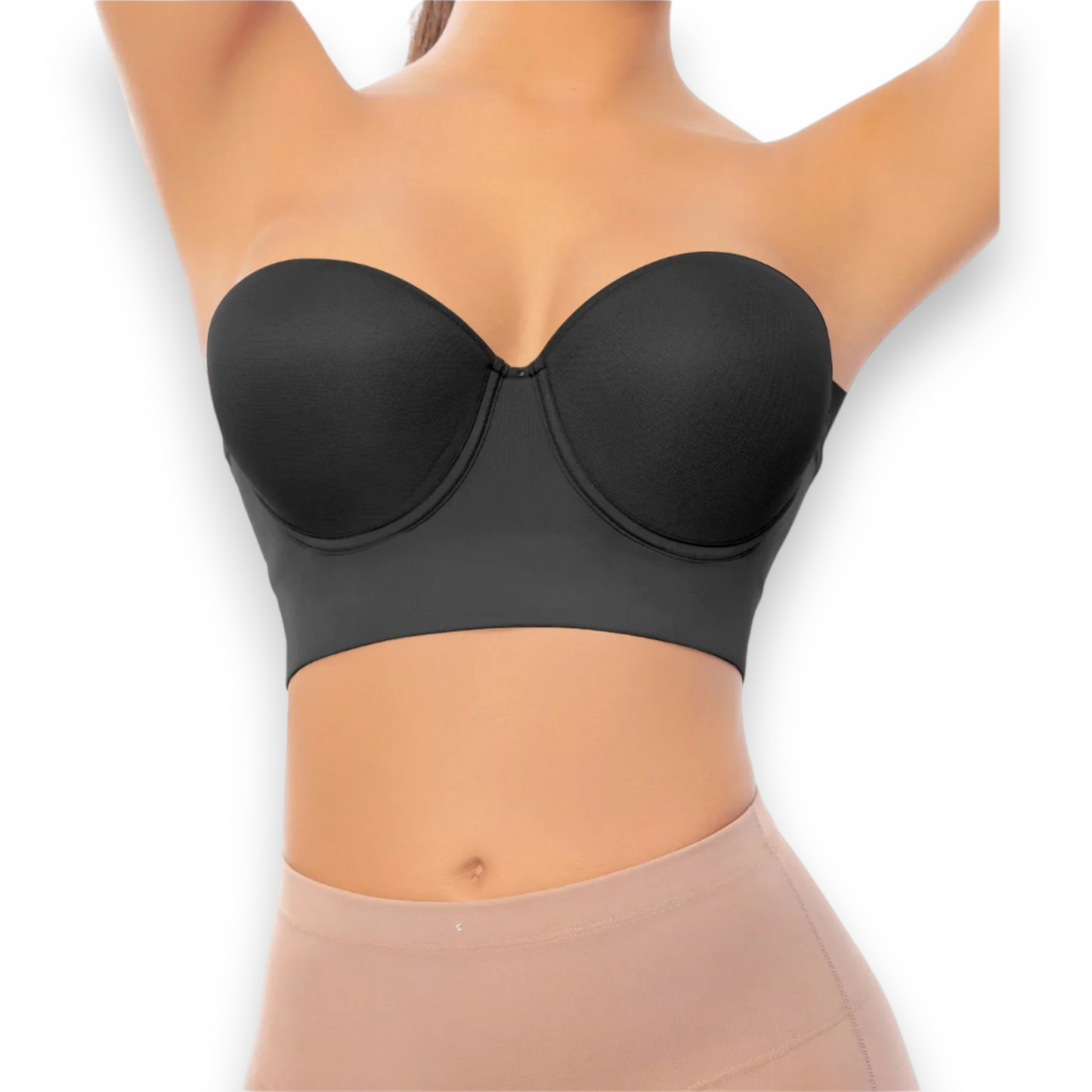 Bra colombiano strapless ancho preformado con varilla Annchery #3335