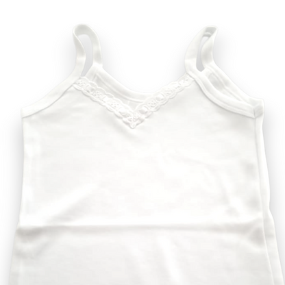 Camiseta lisa blanca con detalle de listón en pecho #1007 cylyo niña